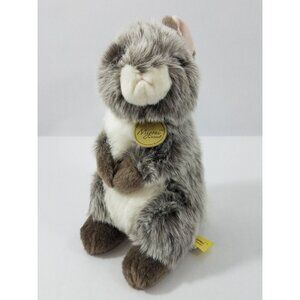 Miyoni Aurora Dutch Bunny Rabbit Gray White 10" Plush Stuffed Animal Standing